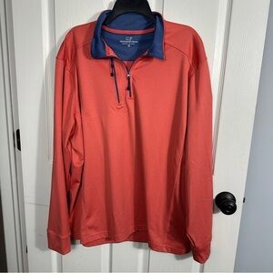 Vineyard Vines XL golf shirt, 1/4 zip, polyester, small front zip pocket